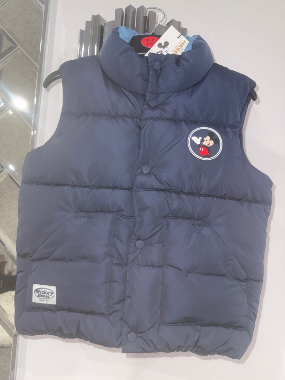NWT Disney Navy Mickey Mouse Puffer Vest